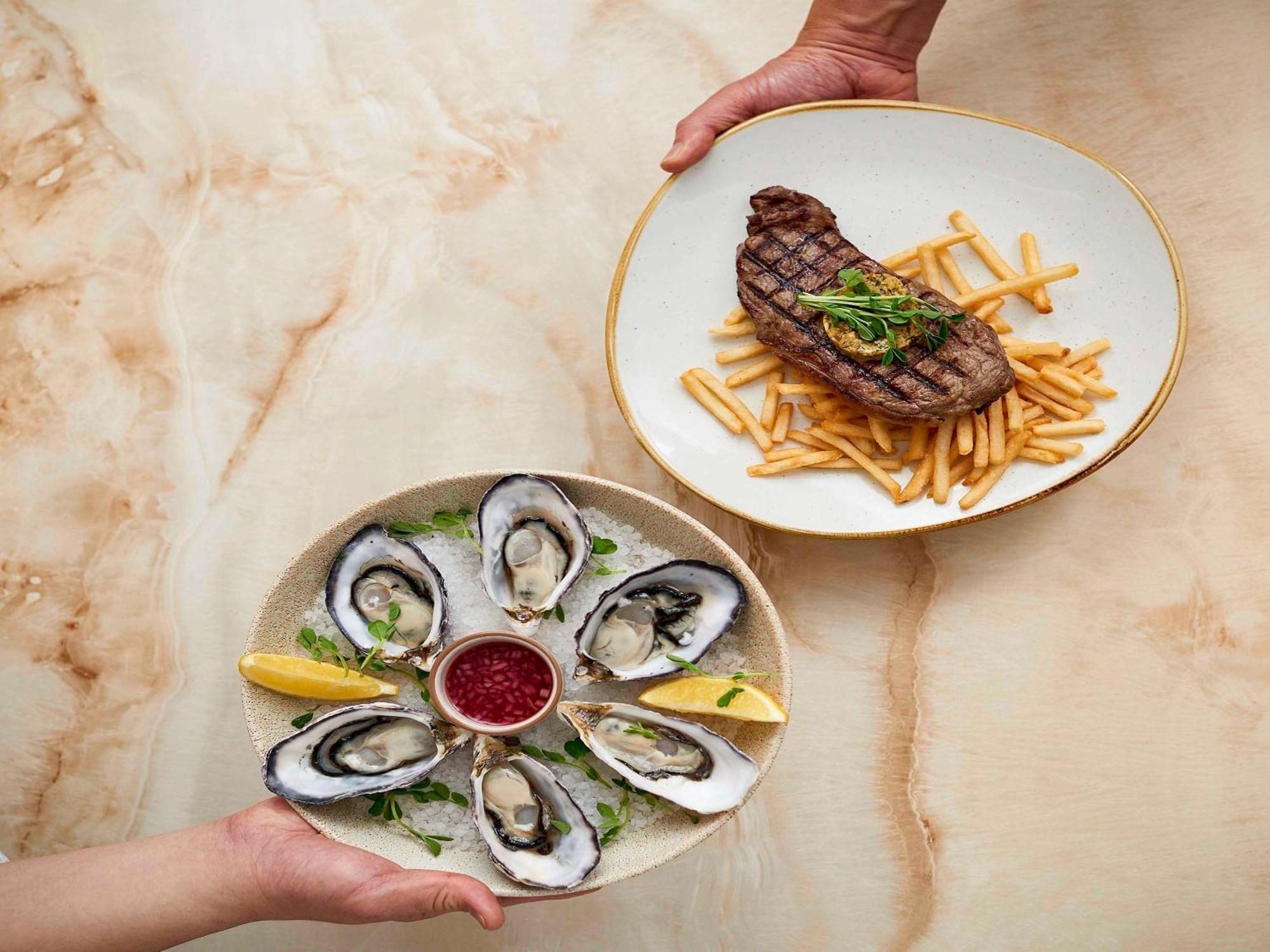 فندق أجنحة ذا سيبيل كواي ويست سيدني المظهر الخارجي الصورة Oysters and steak